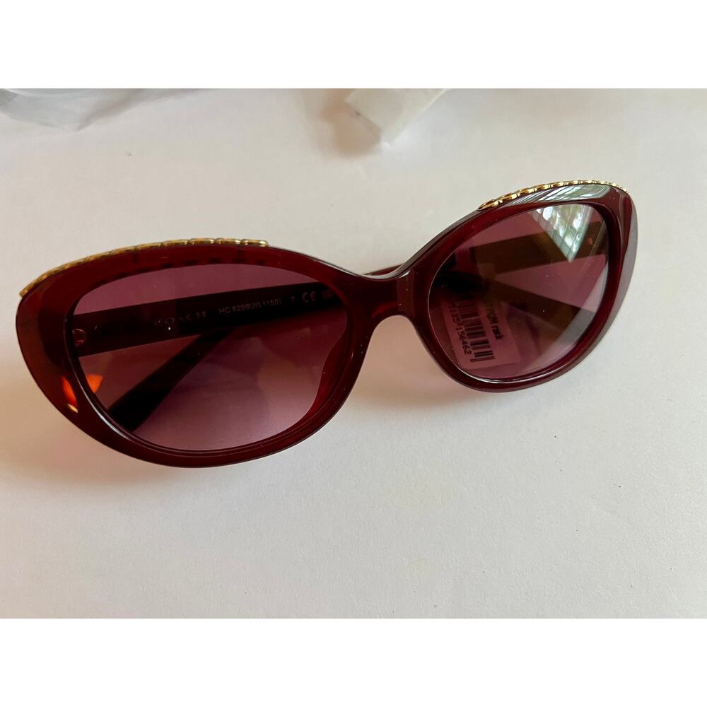 Coach Sunglasses HC 8296U 511313 56-16-140 L1150 Burgundy Gradient NWT